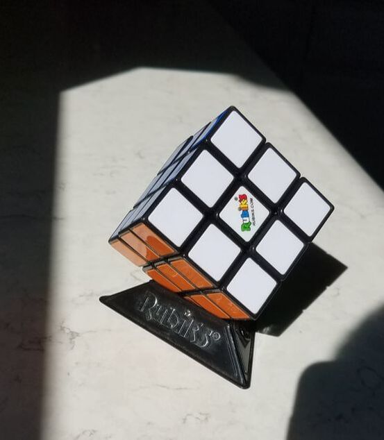 2D representation of a Rubik's cube help understand how the faces